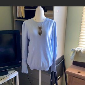🔥3/$15 Jack+Avery pale blue puffy shoulder sweater